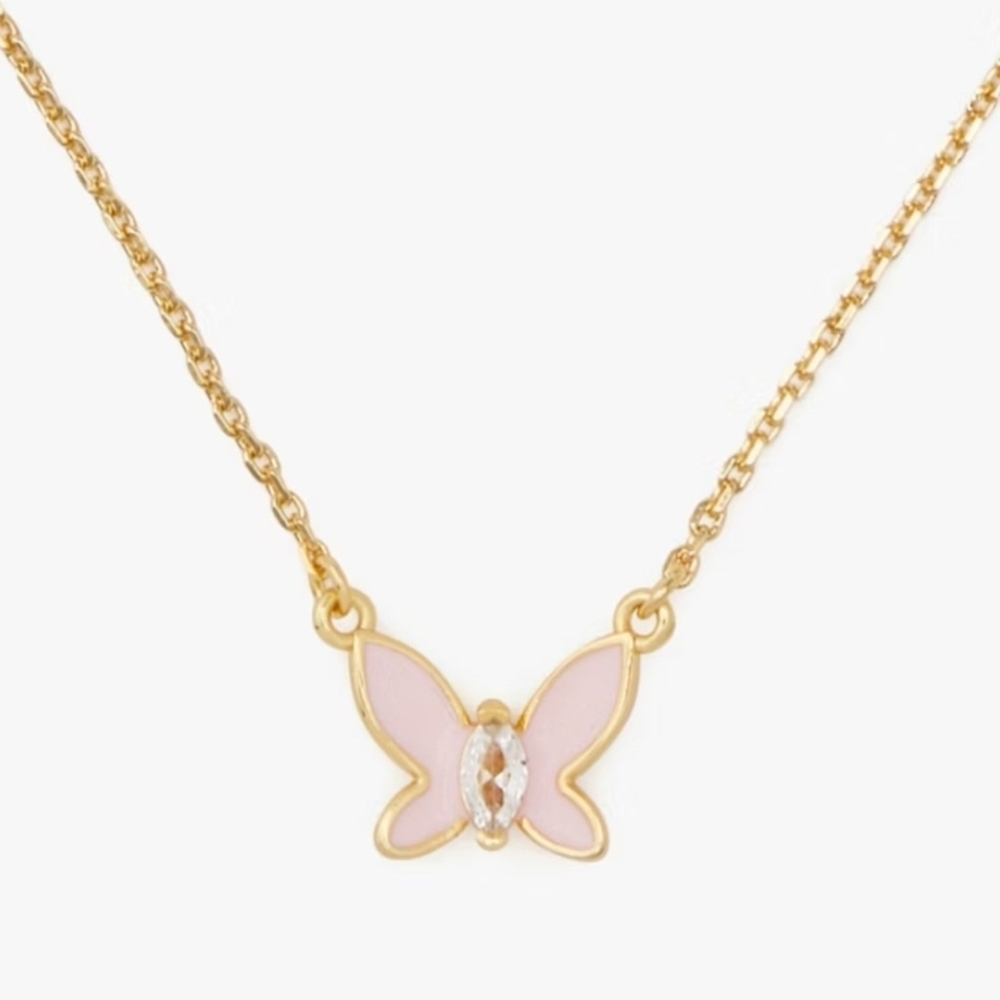 💖▪️Kate Spade ▪️ Social Butterfly Pendant pink Necklace ($88)
